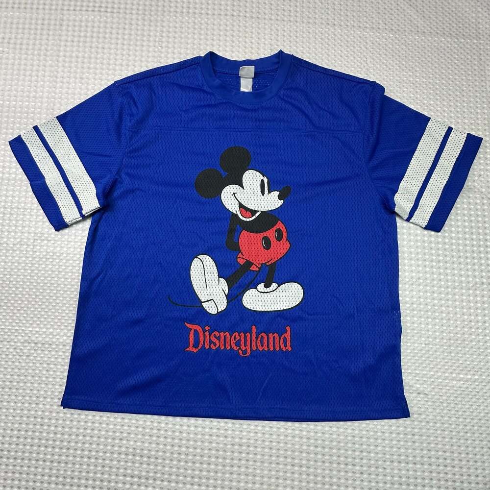 Disneyland Mickey Mouse Mesh Football Jersey Blue